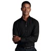 CHARLES TYRWHITT修身黑色商务温莎领纯棉英式男士免烫长袖衬衫 17/35