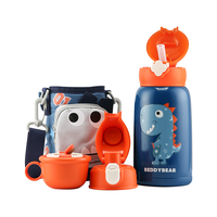 BEDDYBEAR 杯具熊 RT105-630 儿童保温杯+倒水盖+吸管盖+直饮盖 口袋款 630ml 恐龙