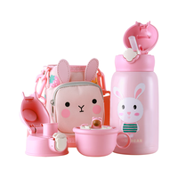BEDDYBEAR 杯具熊 RT105-630 儿童保温杯+倒水盖+吸管盖+直饮盖 口袋款 630ml 兔