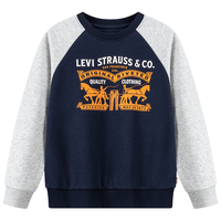 Levi's【加绒】李维斯儿童运动套装童装卫衣2025冬季男童长袖 深宝蓝色 130 /64 【身高116-122cm】