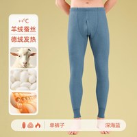 雅鹿 保暖内衣男款加绒加厚男士秋衣秋裤套装羊毛蚕丝冬季打底双面