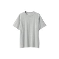 無印良品 MUJI（無印良品 ）男式 水洗 粗棉线 圆领短袖T恤 男士打底衫男款 25年春季AB1MFA5S 灰色 XL (180/104A)