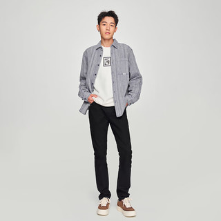 李 Lee709修身锥形黑色男牛仔裤休闲显瘦潮流 27