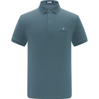 Navigare意大利小帆船短袖POLO衫男士夏季透气时尚上衣翻领简约通勤体恤衫 松林绿 S 码