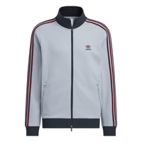 adidas复古宽松华夫格运动夹克外套男春季阿迪达斯三叶草 银灰 2XL