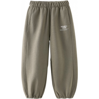 戴维贝拉（DAVE＆BELLA）男童针织裤子洋气中大童束脚裤2026春装儿童休闲裤小男孩长裤 灰绿 160 cm（身高150-160cm）