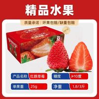 百亿补贴：大凉山 红颜牛奶草莓 1.8斤起 单果25g 顺丰