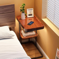 爱家猫床头柜置物架落地灯小边柜客厅智能无线充电网红简约现代卧室收纳 【