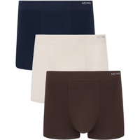 NEIWAI内外L系列·舒3条装内裤男60支棉/莫代尔亲肤无痕舒适抗菌 棉-深灰/浮石浅灰/雾蓝色 3条 XL 棉-岩石深灰/浮石浅灰/雾蓝色