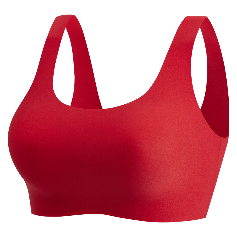 靓芯依 无钢圈文胸套装 大红色