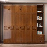 实木衣柜家用卧室小户型柜子卧室衣柜3456门实木衣柜2024