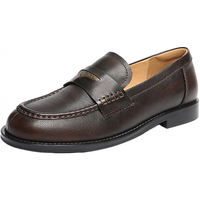 百丽（Belle）张凌赫海鸥乐福2.0版真皮女鞋商场牛皮厚底皮鞋B5J1DAA6 啡色-皮面（2CM） 2.0/牛皮 39