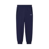 李宁 LI-NING童装儿童裤子男女大童运动春夏款束脚高弹力卫裤运动长裤YKLV245 水手蓝-2 120