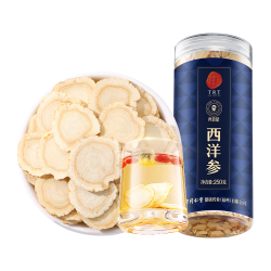 青源堂 西洋参切片  西洋参厚片 250克 罐装