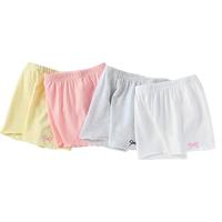 JELLYBABY女童裤子2025夏季童装纯色百搭宝宝短裤儿童打底裤 淡绿 120 浅粉