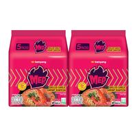 三养韩国MEP蒜香辣虾味汤面80G*5*2袋零食夜宵