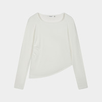 MOUSSY 秋季新品简约纯色打底修身方领薄针织衫028IAB70-1032