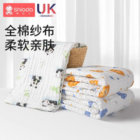 新安代 婴儿浴巾纯棉纱布6层初生新生儿全棉 超软吸水宝宝儿童a类d