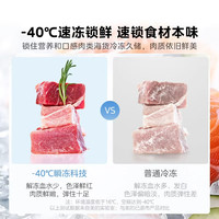 美的KEM系列商用家用减霜80%PMC抗菌内胆冰柜冷柜大容量冷藏冷冻卧式冷柜家用商用大冰柜 【顶配】-40°深冷 100升 100KEM(E)