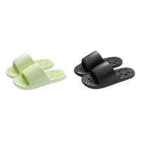 杜晨买一送一浴室凉拖鞋女士夏季漏水防滑速干洗澡eva防臭拖鞋男 绿色+黑色 36-37 女+44-45男