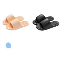杜晨买一送一浴室凉拖鞋女士夏季漏水防滑速干洗澡eva防臭拖鞋男 粉色+黑色 36-37 女+44-45男