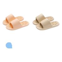 杜晨买一送一浴室凉拖鞋女士夏季漏水防滑速干洗澡eva防臭拖鞋男 粉色+卡其 40-41 女+42-43男