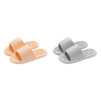 杜晨买一送一浴室凉拖鞋女士夏季漏水防滑速干洗澡eva防臭拖鞋男 粉色+灰色 40-41 女+42-43男