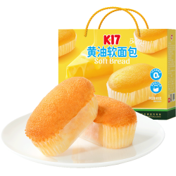 达利园 臻选K17黄油软面包牛乳小面包山药嫩蛋糕休闲零食早餐下午茶礼盒