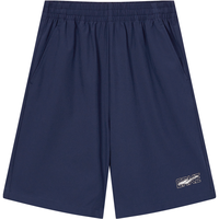 鸿星尔克儿童裤子中大童男童运动裤针织舒适儿童运动裤 蓝黑色 150