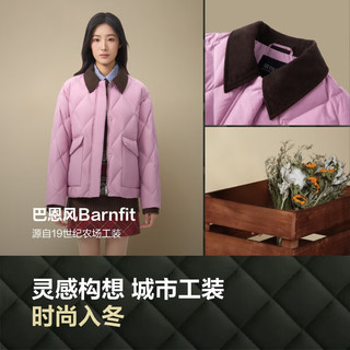 波司登（BOSIDENG）202590绒羽绒服短款女款巴恩风时尚潮流保暖外套B250245352 玫瑰木粉1875 S 160/84A