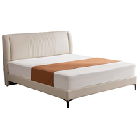 芝华仕（CHEERS）五星布床现代极简双人床科技布主卧轻奢高脚芝华士C393白1.8m 暖白色-高脚款1.8m-（不含床垫）