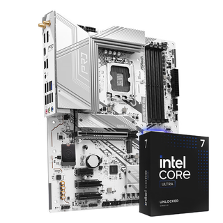 华擎 Z890 Pro RS White WIFI6E 主板 Intel U7 265K CPU套装