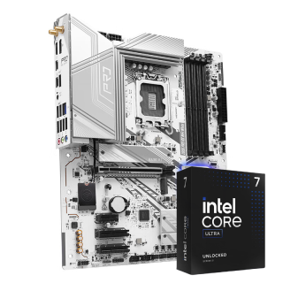 华擎 Z890 Pro RS White WIFI6E 主板 Intel U7 265K CPU套装