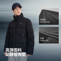波司登(BOSIDENG)25羽绒服男女同款时尚运动短款无帽90绒加厚保暖外套 黑色8056 S 160/84A 体重约100-110斤