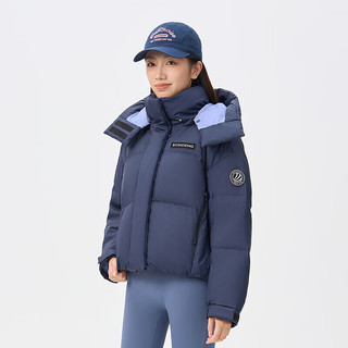 波司登（BOSIDENG）25羽绒服运动系列短款脱卸帽90绒加厚年轻时尚百搭外套 云暮蓝5A88 S 160/84A