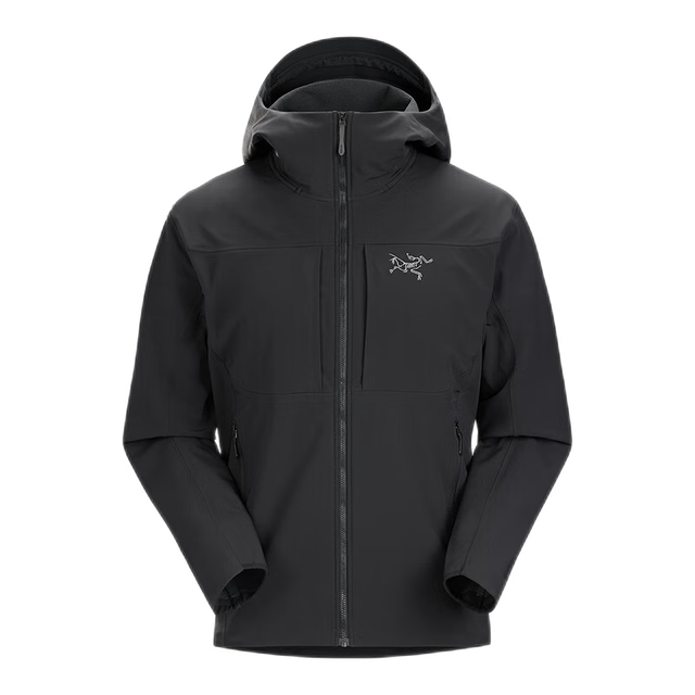 ARC'TERYX 男子软壳夹克 GAMMA MX HOODY 防水弹力防风保暖软壳连帽夹克外套 Black