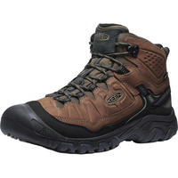 keen 男式 Targhee 4 中高耐用舒适防水登山靴 米色 男/黑色 13