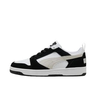 PUMA Rebound V6 板鞋 小白鞋 防滑耐磨 舒适透气 碳黑色/纯白色 38