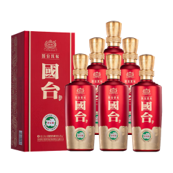 国台 优标 酱香型白酒 53度 500ml*6瓶整箱 中秋节婚宴喜酒送礼礼物