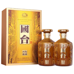 国台 小龙酒 大国工匠 酱香型 白酒 53度 500ml*2瓶 送礼礼物 家乡酒