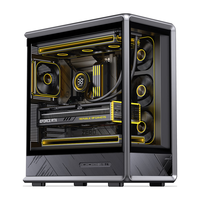 乔思伯 D401 隐士 ATX海景房机箱（外骨骼框架造型/360水冷/10风扇位/支持背插ATX主板/上下分仓）