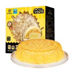 KINHISA 猫山王榴莲千层蛋糕800g   升级果肉含量≥60%