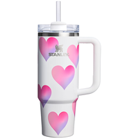 史丹利 保温杯水杯大容量不锈钢吸管杯男女887ML霜白