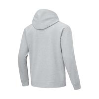 李宁（LI-NING）卫衣男子反伍系列春季梭织宽松透气舒适运动服套头连帽卫衣 花灰色 3XL