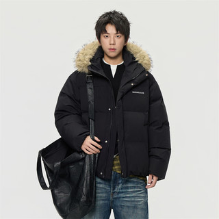GROUND ZERO 90白鸭绒 黑色 3XL 男士羽绒服