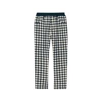 千趣会 SENSHUKAI童装男童女童裤子春秋季休闲裤纯色格纹日系纯棉长裤儿童裤子A 黑灰色(格纹) 110 cm