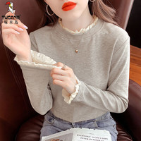 啄木鸟 德绒半高领加绒加厚 女士T恤