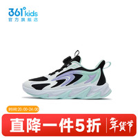 361°361度童鞋女童儿童跑鞋秋季中大童运动鞋 碳黑/361度白/浅淡绿色 37
