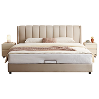 全友(QUANU)家居床双人床现代简约奶油风软靠科技布主卧婚床105207 落地款1.8米科技布布单床C