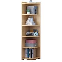 艾风格转角书架多层简约收纳置物架家用省空间落地书柜 【带挂钩】40cm云溪白 组装